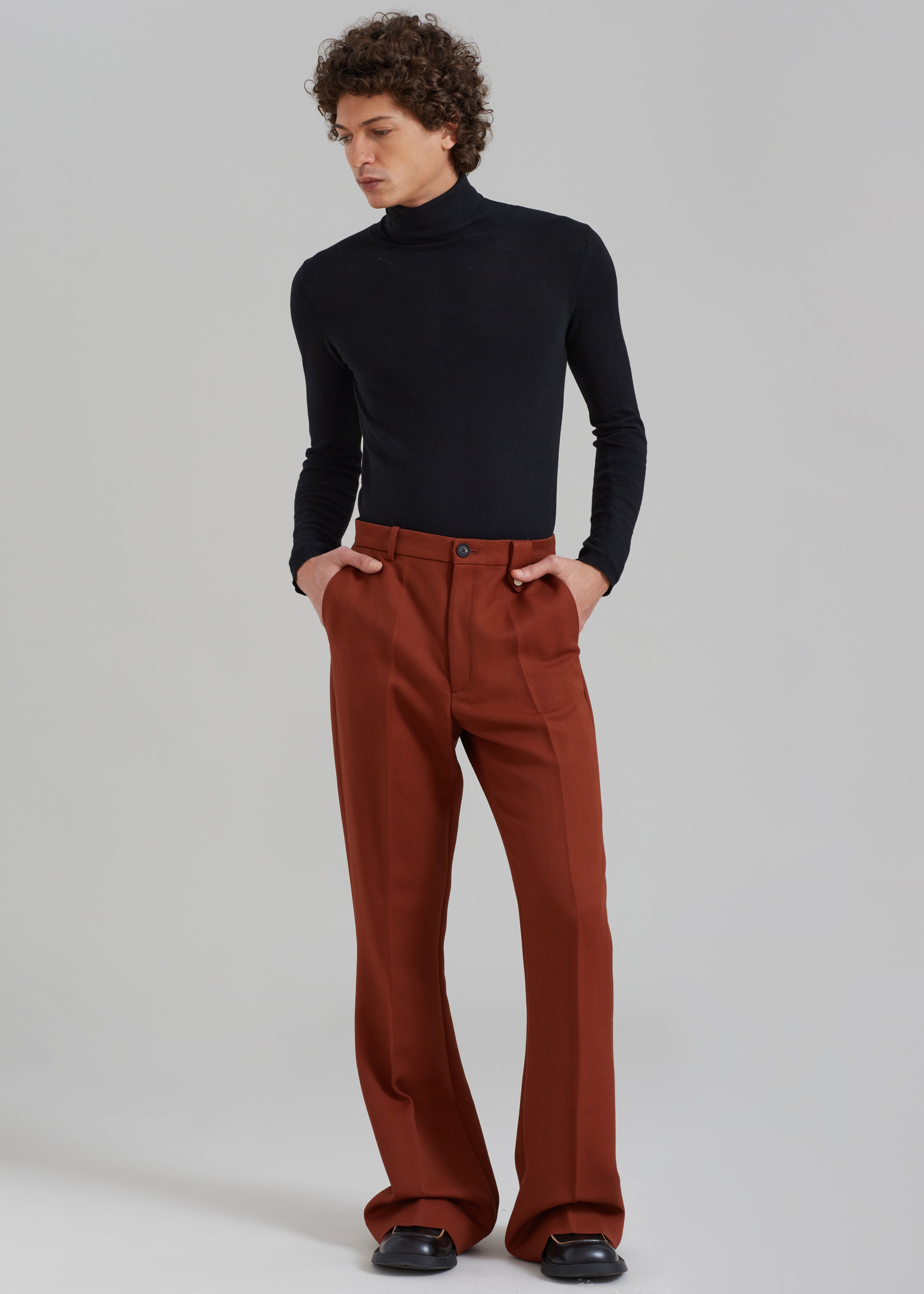 EGONLab Sami Tailored Trousers - Rust Wool