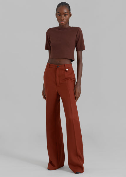 EGONLab Sami Tailored Trousers - Rust Wool