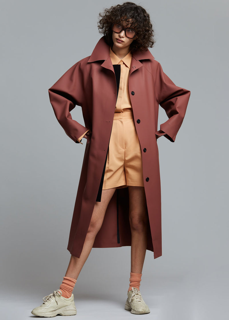 Rubber Trench Coat by KASSL Editions in Red Clay – Frankie Shop Europe