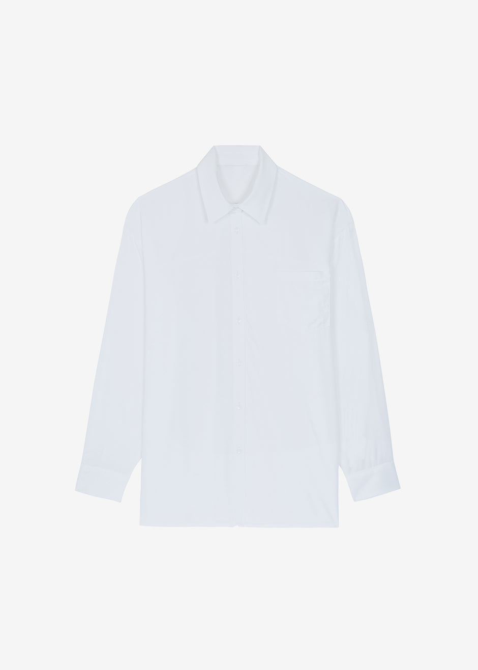 Hanna Silky Oversized Blouse - White – Frankie Shop Europe