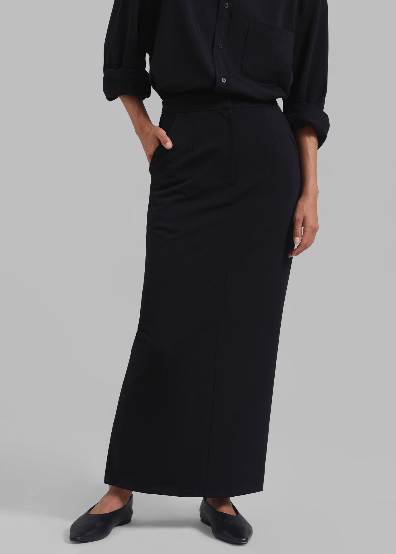 Wednesday Belted Pleated Skirt - Black