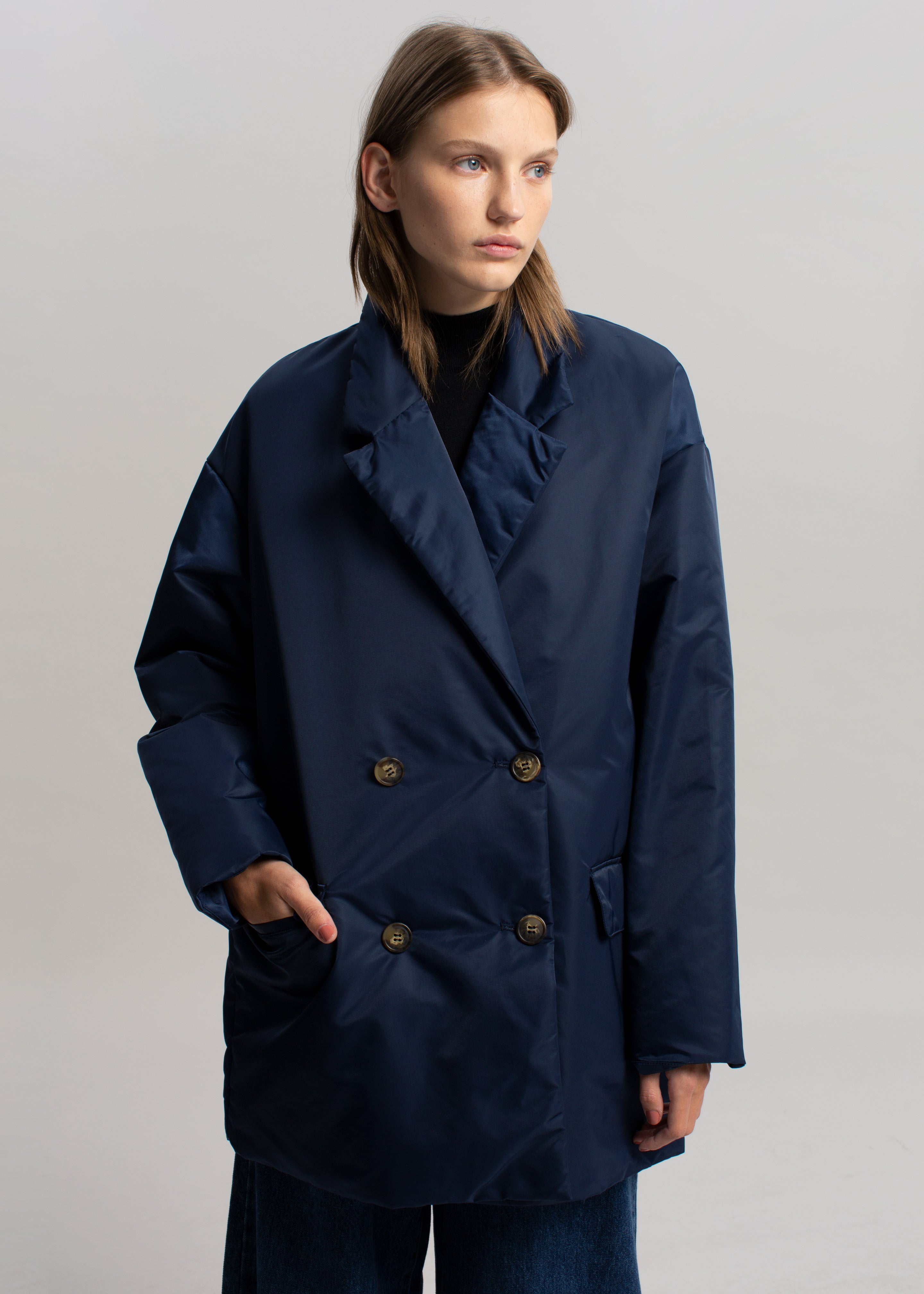 Loulou Studio Solan Jacket - Navy