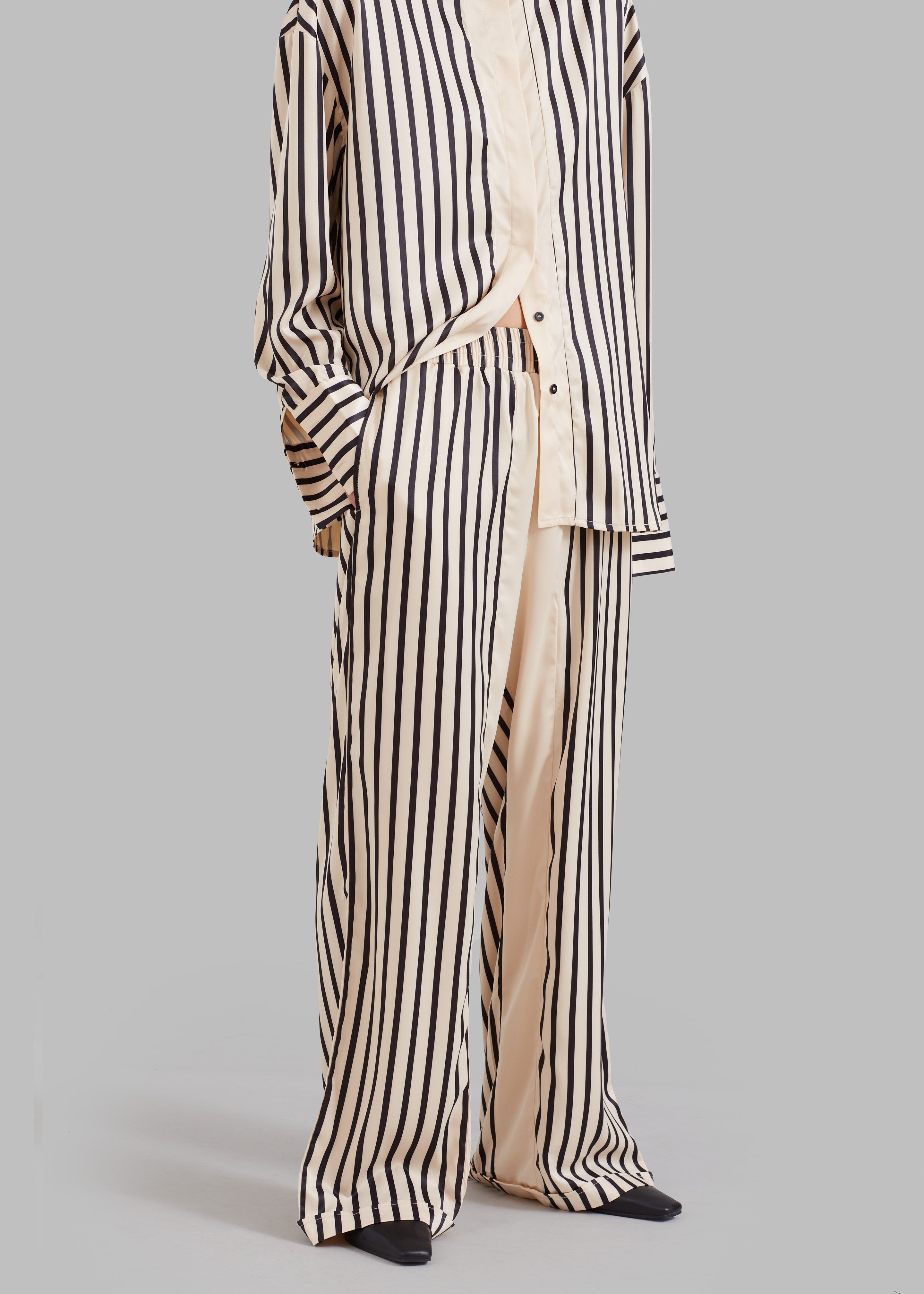 裾まわり55SHAREEF STRIPE SALOPETTE PANTS