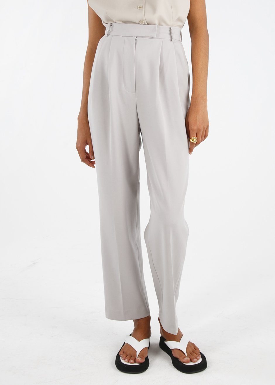 Bea Pleated Suit Pants in Grey – Frankie Shop Europe