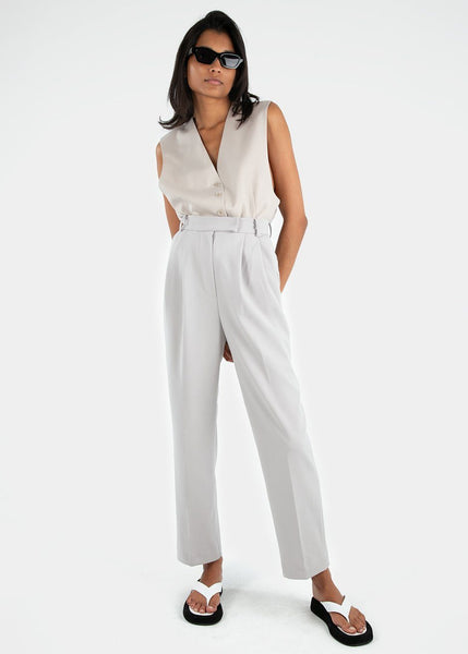 Bea Pleated Suit Pants in Grey – Frankie Shop Europe