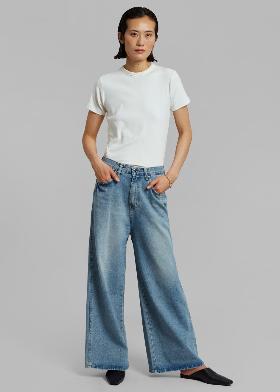 Isabella Denim Pants - Medium Wash – Frankie Shop Europe