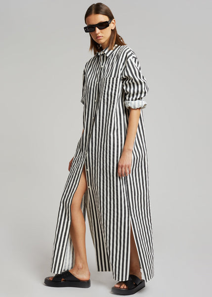 Cala Shirt Dress - Black Stripe – Frankie Shop Europe