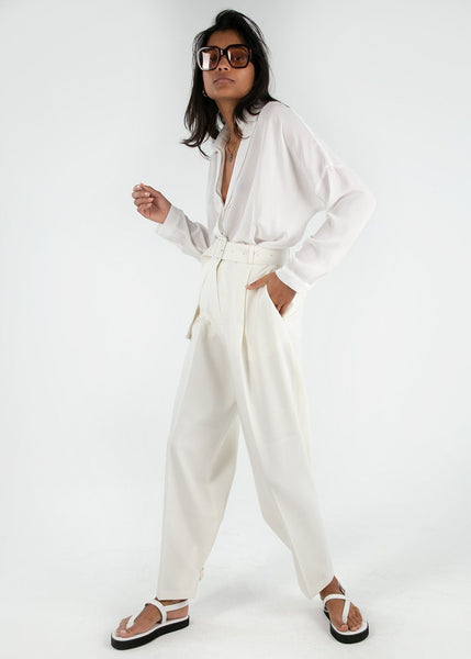 Elvira Belted Suit Pants in White – Frankie Shop Europe
