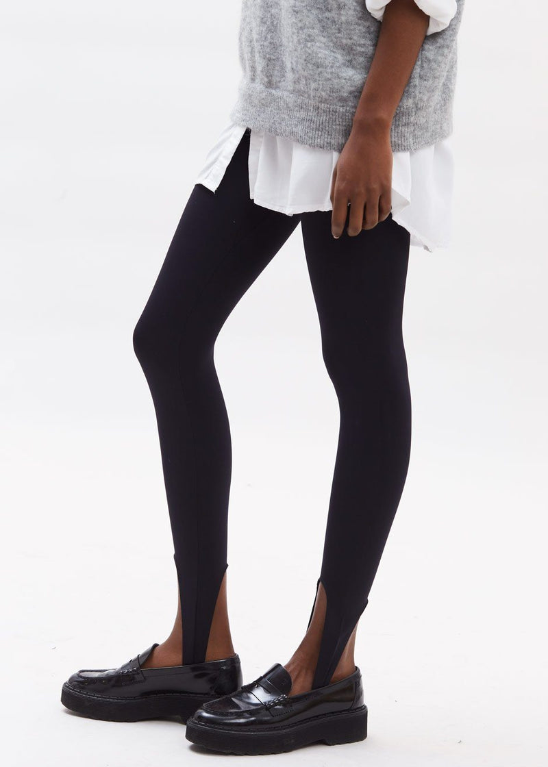  JJJ Womens Solid Cotton Spandex Jersey Stirrup Leggings
