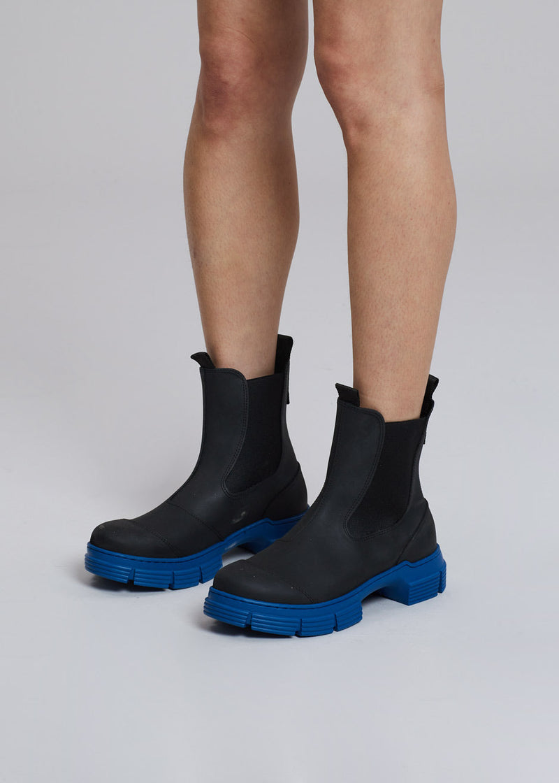 ganni boots blue