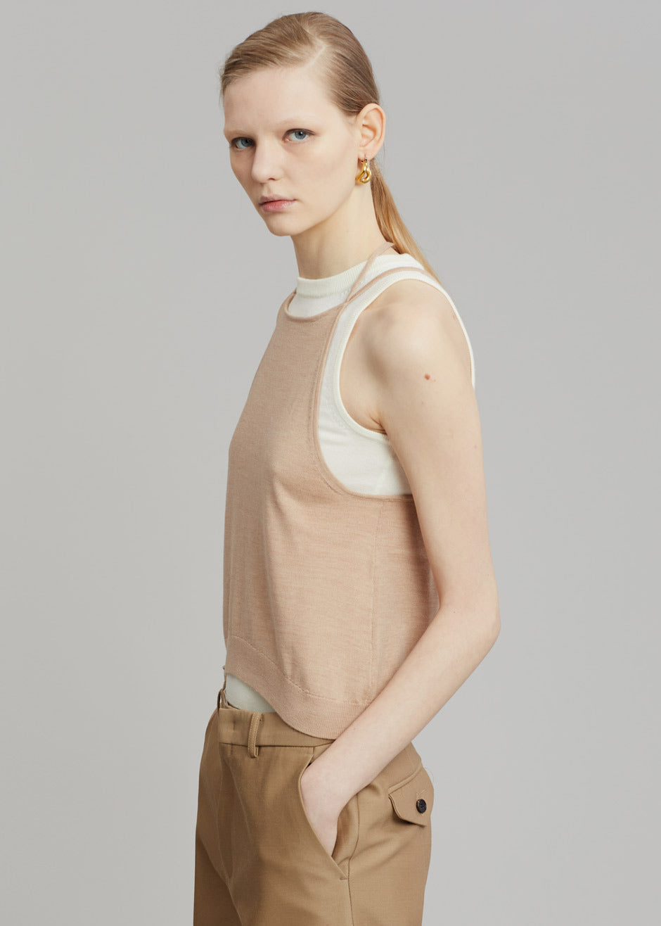 JW Anderson Layered Tank Top - White/Beige