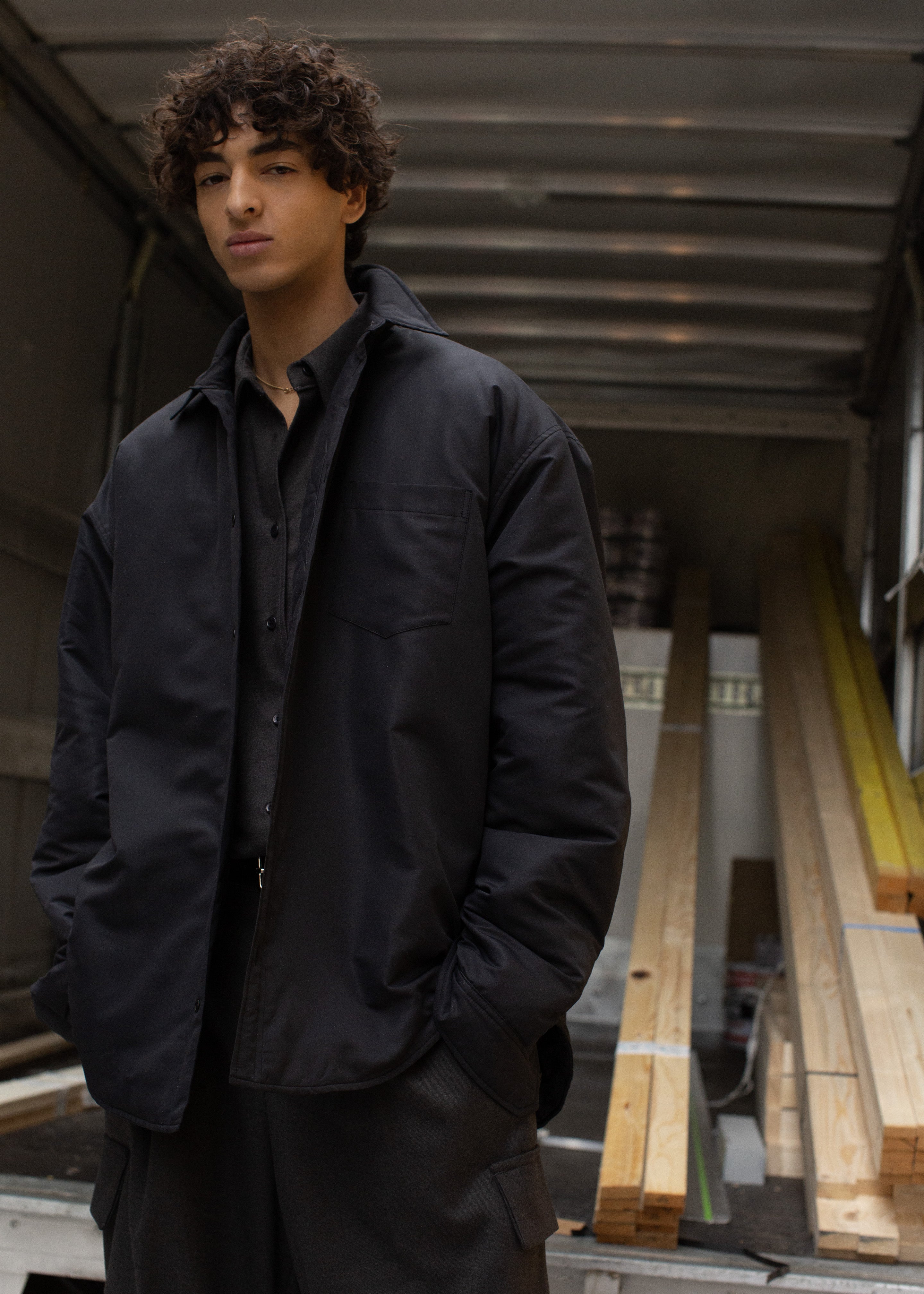 Maine Padded Shirt Jacket - Black