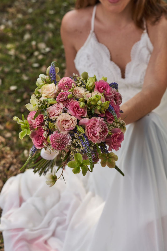 Ramo de Veronicas & Lisianthus Rosado. | Flores de ocoa