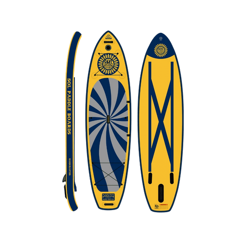 SOL Paddle Boards SOLtrain Inflatable Paddle Board - GalaXy top, bottom, view