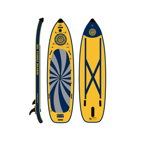 SOL Paddle Boards SOLsumo Inflatable Paddle Board - GalaXy top, bottom, side view