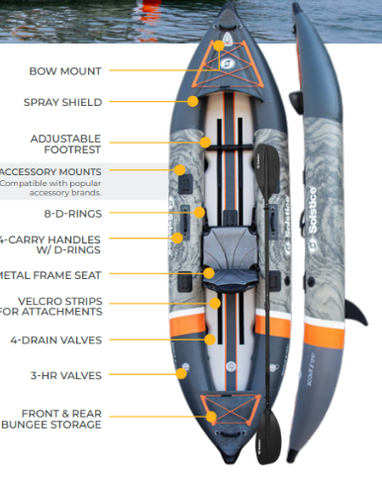 Solstice Scout Fishing Inflatable Kayak – Light As Air Boats