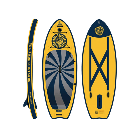 SOL Paddle Boards SOLocho Inflatable Paddle Board - GalaXy top, bottom, side view