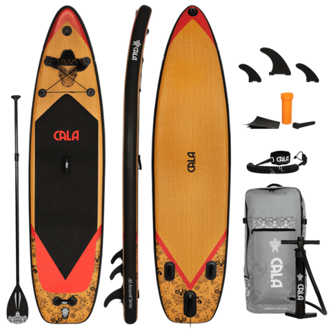Stock picture of the Cala Boards Chac paddle board & accessories