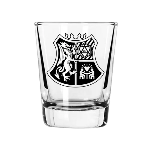 Gen Con 2022 Coat of Arms Shot Glass Front
