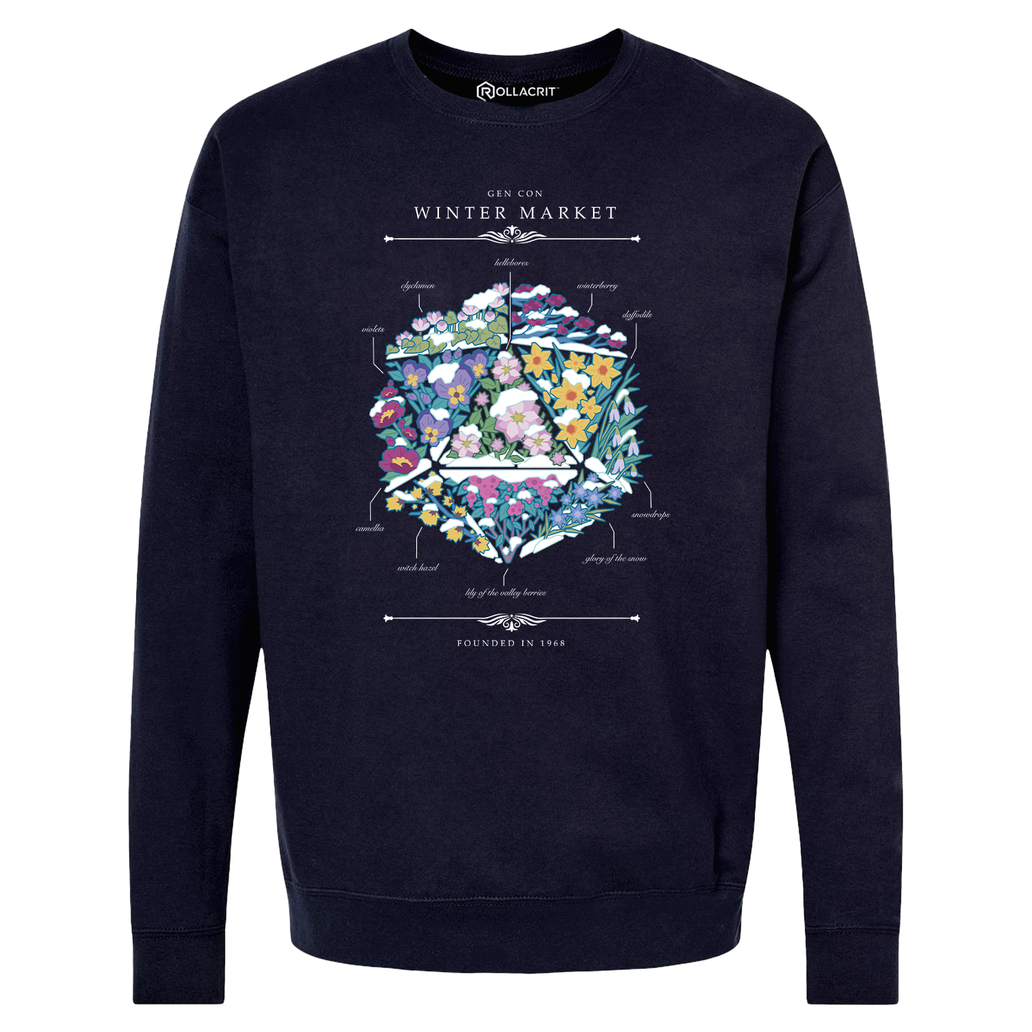Gen Con Winter Floral d20 Sweatshirt