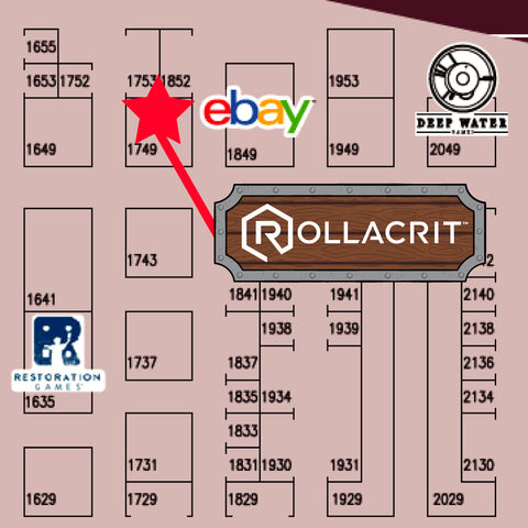 Rollacrit Booth Gen Con Exhibitor Map | Rollacrit