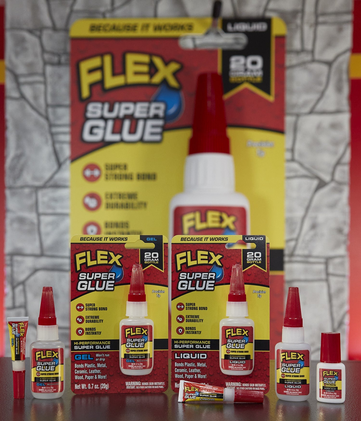 Flex Seal Flex Super Glue Gel 2 pk - Quick Dry, Shock Resistant, Heavy Duty  - For Metal, Glass, Wood, Plastic, Ceramic, Leather, Stone - 3-gram Bottle  in the Super Glue department at