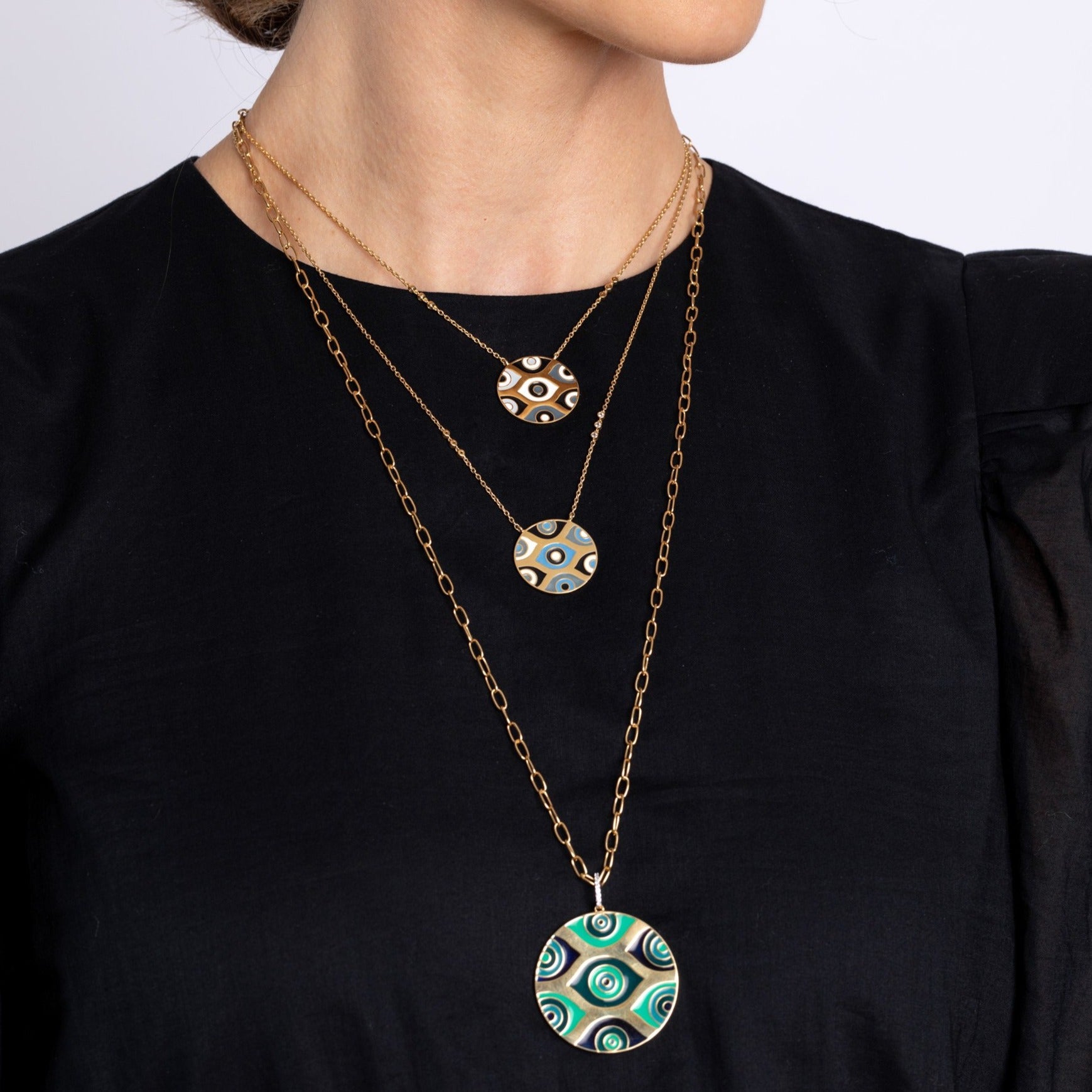 14K White Gold Hamsa and Evil Eye Pendant with Sapphire and Studded with  Diamonds, Jewish Jewelry | Judaica Web Store