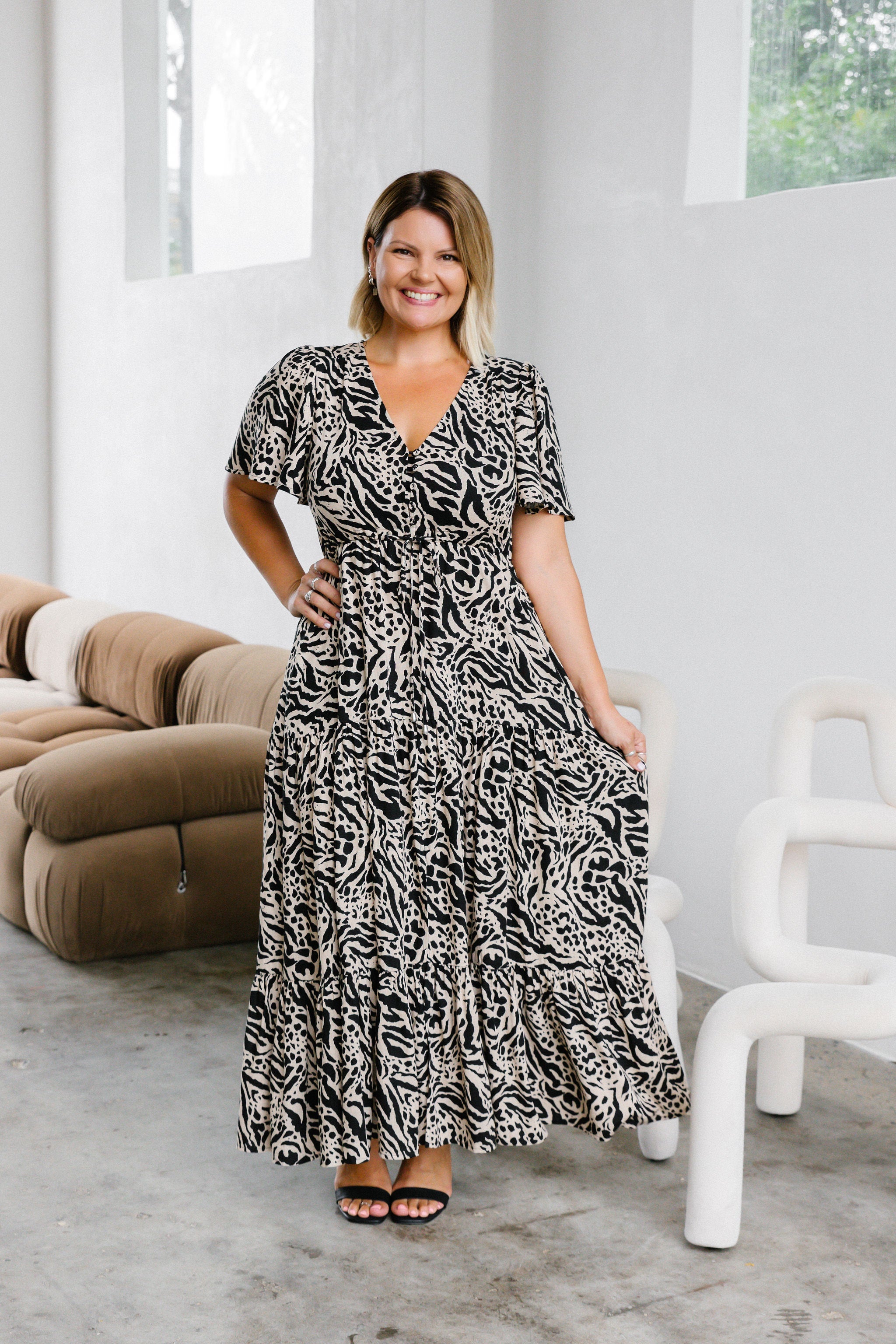 Bonnie Maxi Dress in Imprint