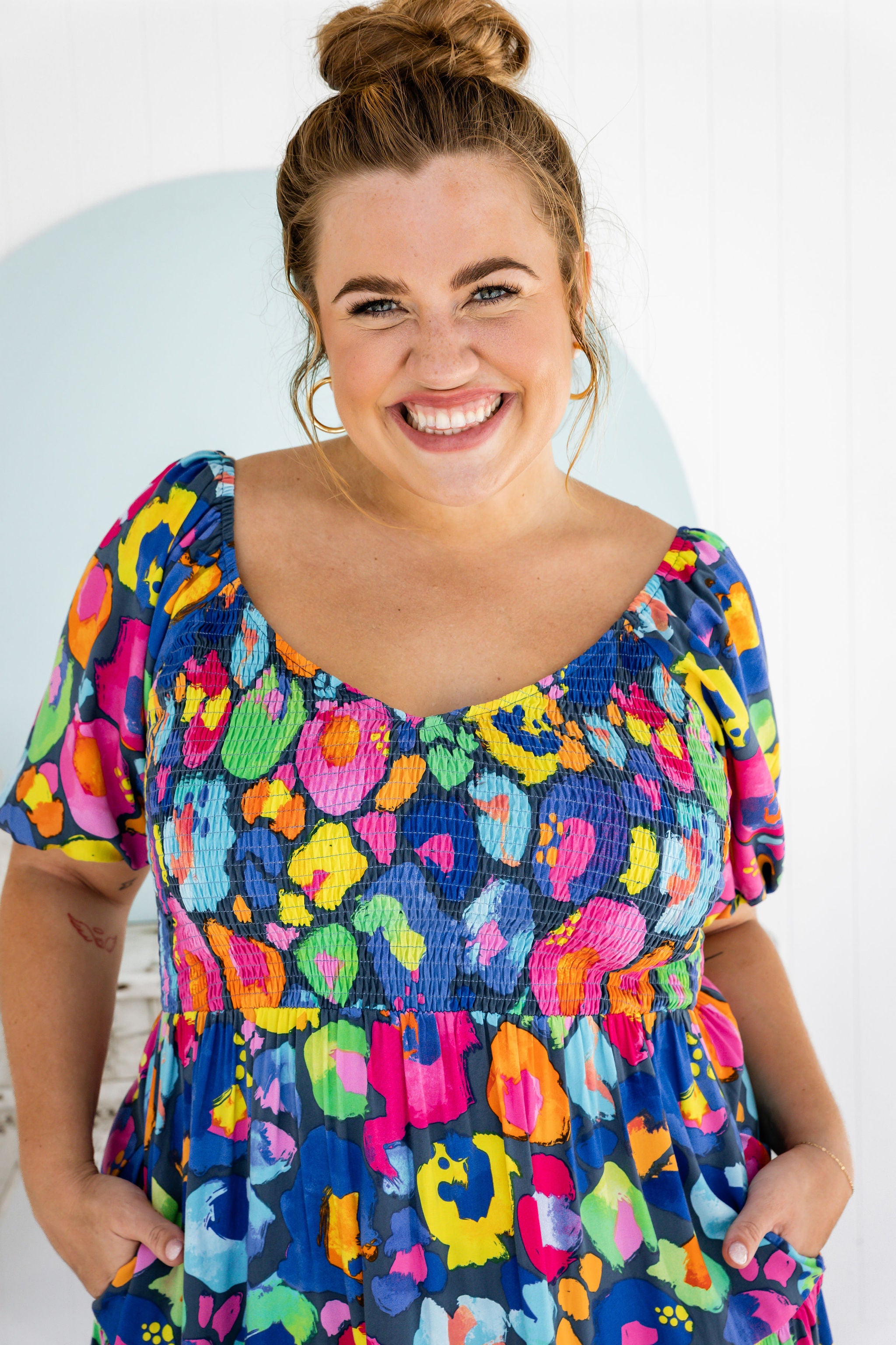 Peri Dress in Rainbow Leopard by Kasey Rainbow