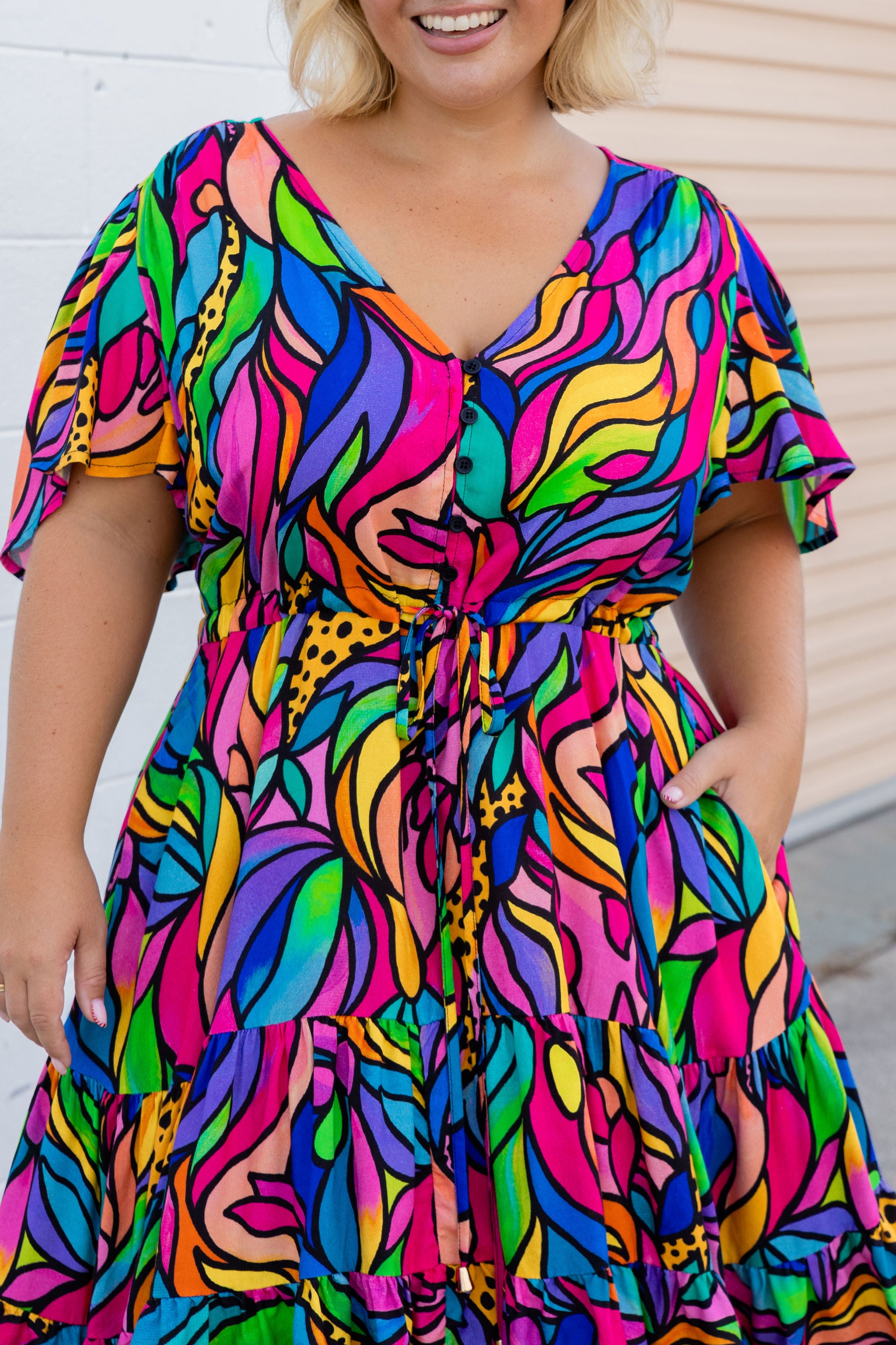 Charlie Dress in Rainbow Cheetah by Kasey Rainbow – Proud Poppy