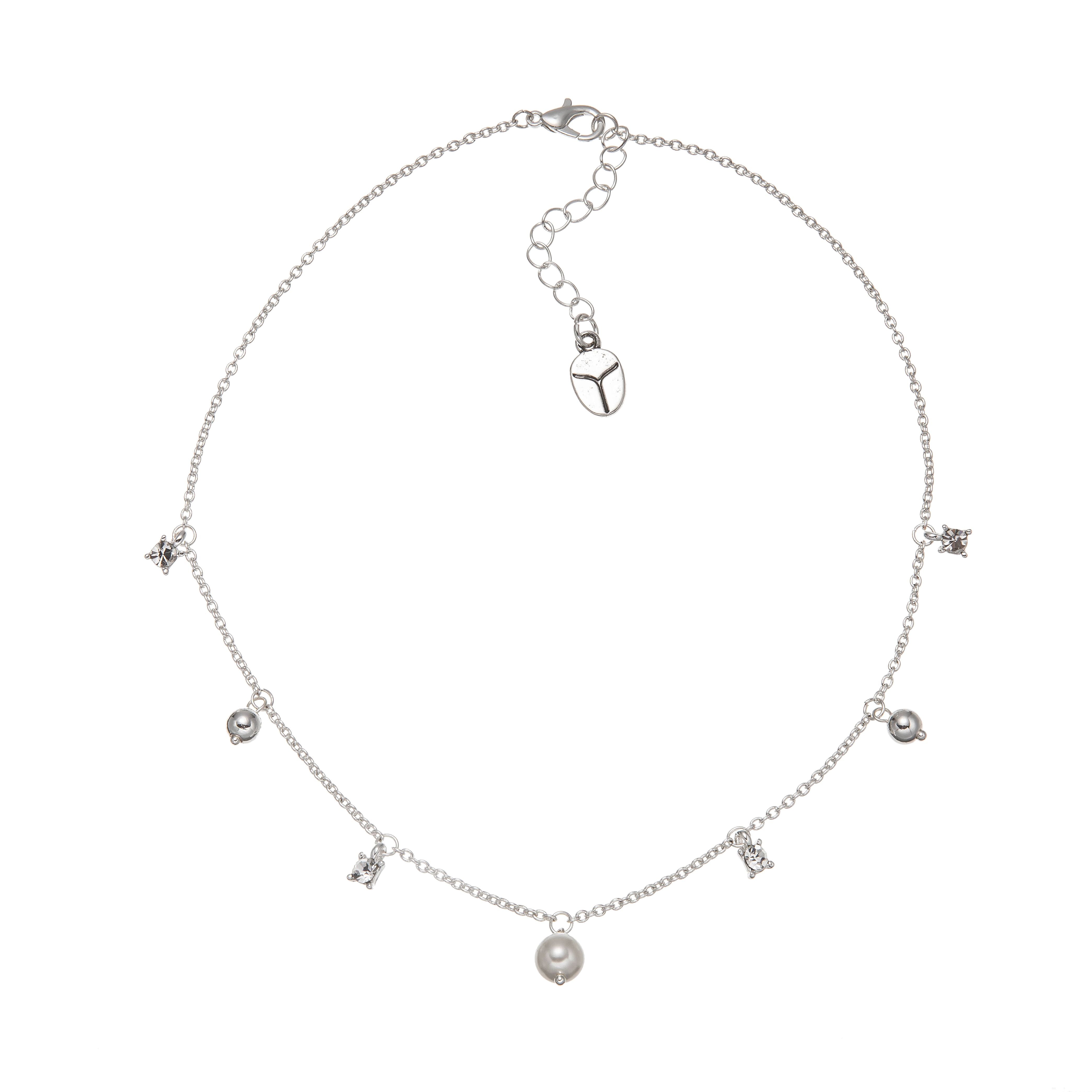 Amor Crystal Statement Silver Necklace