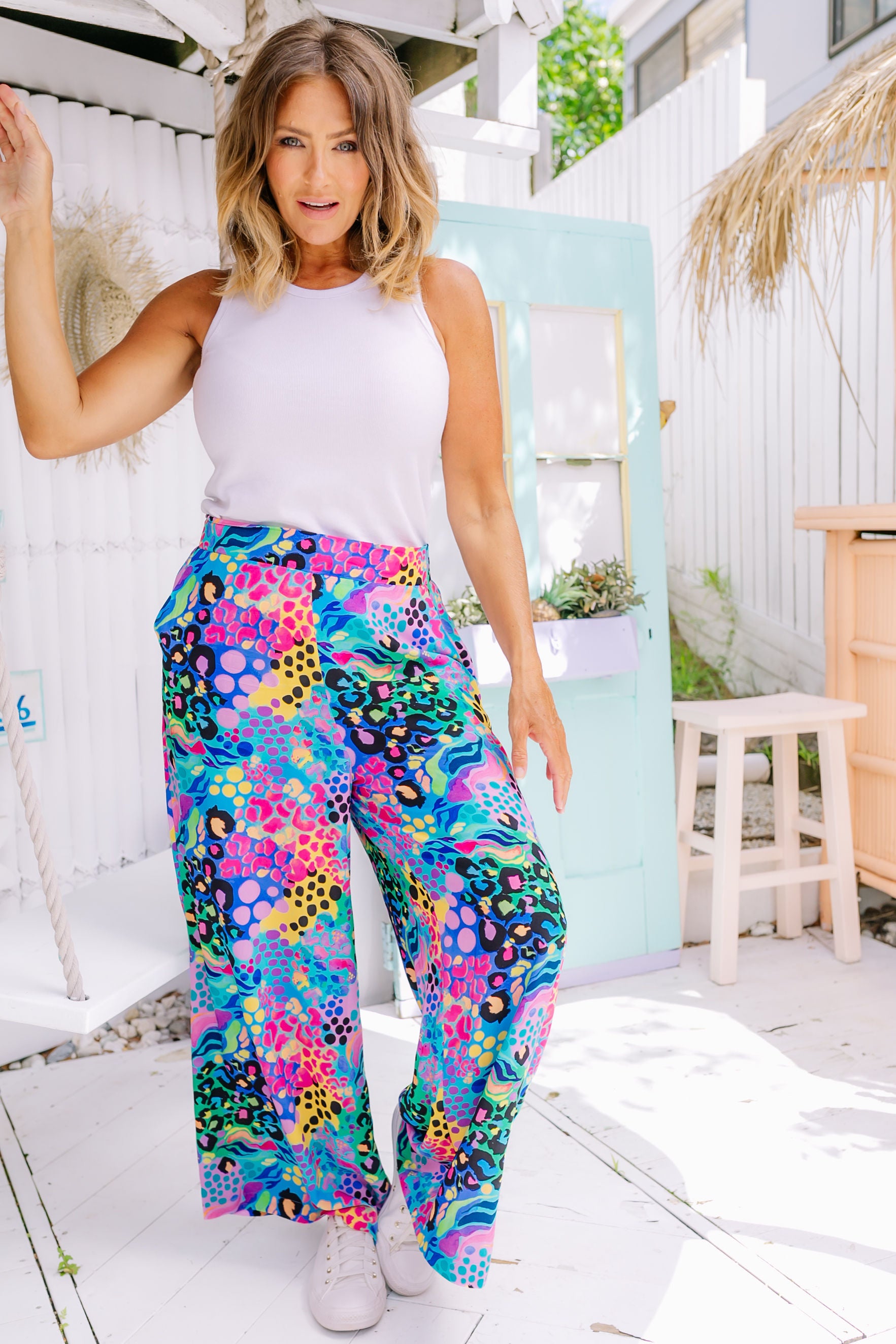 Cosmic Pants in Kasey Rainbow Electric Leopard