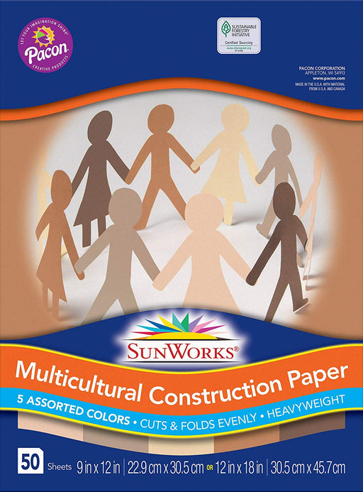 Sunworks Black Construction Paper (50 Packs Per Case) [6303]