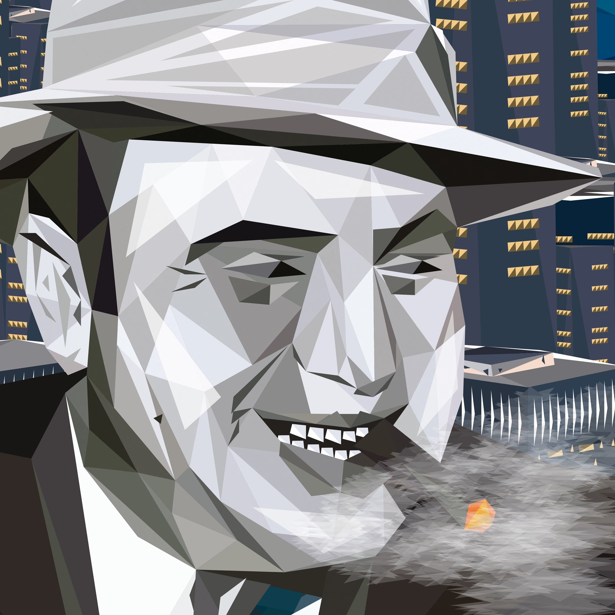 Al Capone Low Poly Portrait Art