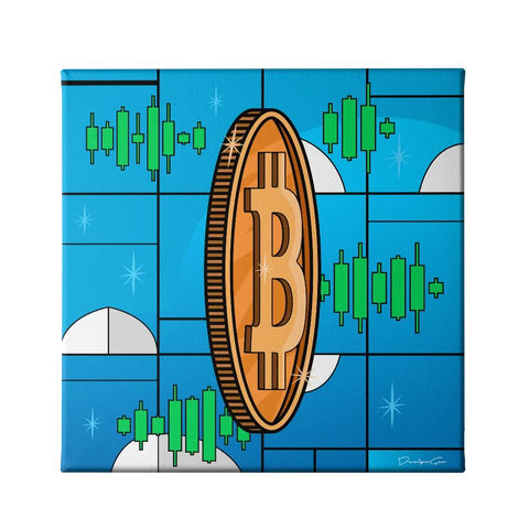 Satoshi Coin Canvas Wall Art