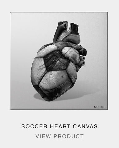 Soccer Heart Canvas