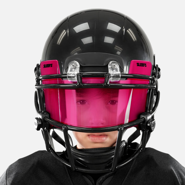 hot pink football helmet