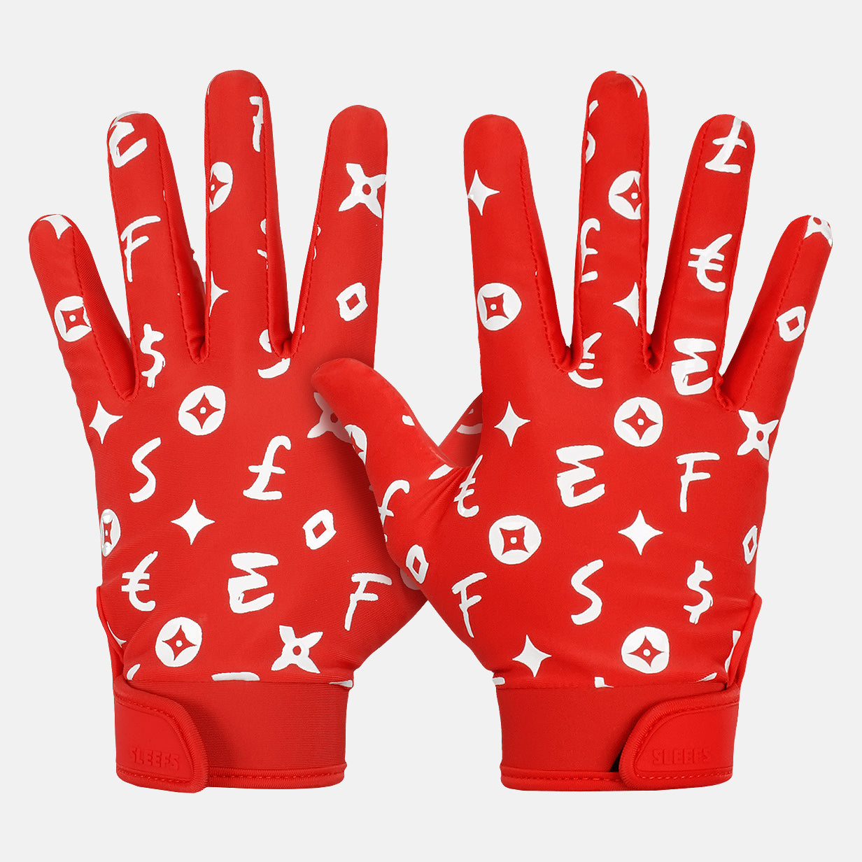 Sleefs Lavish Pattern Sticky Football Receiver Gloves