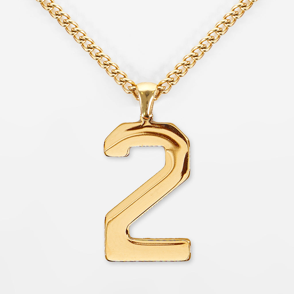 gold chain with number 2