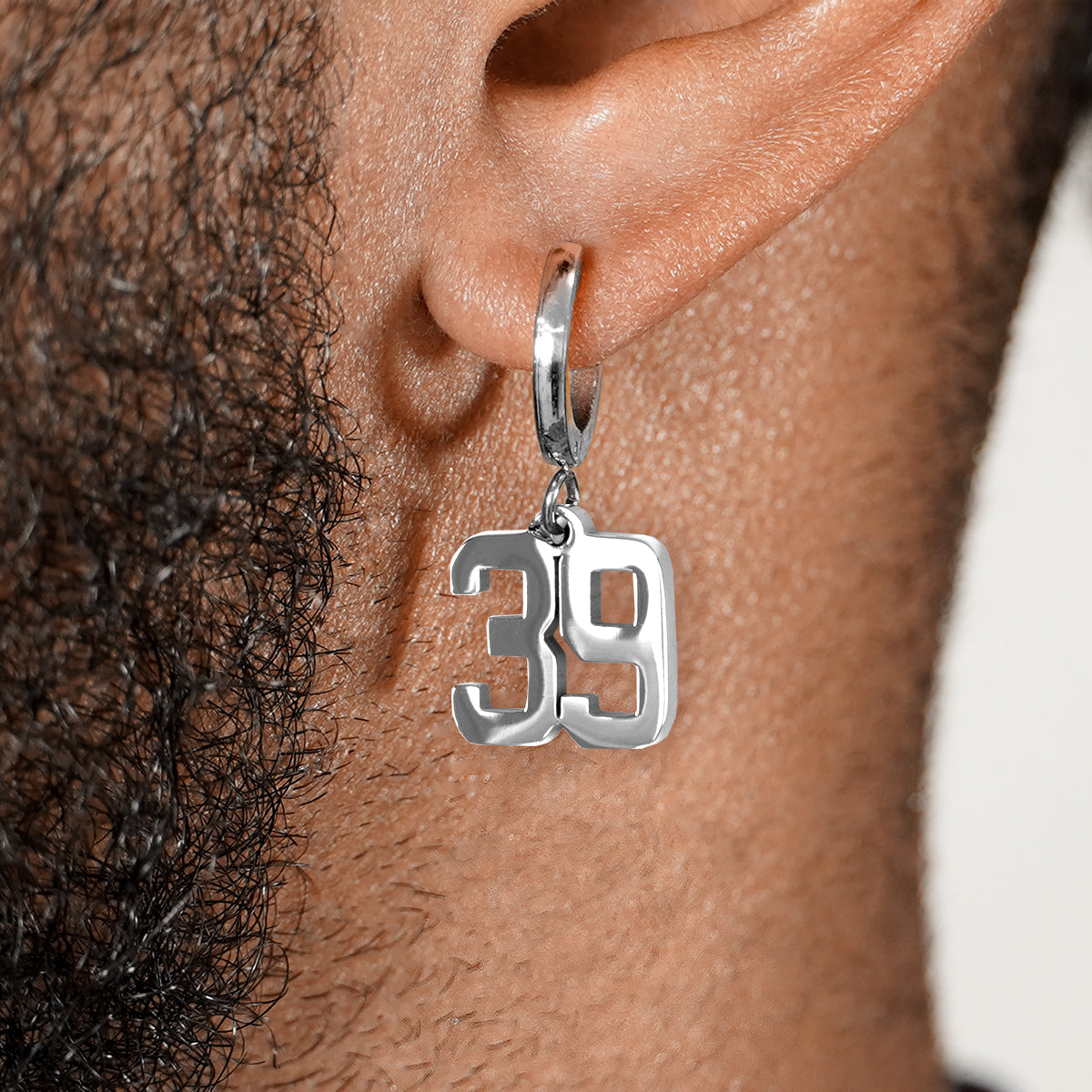 39 Number Earring - Stainless Steel