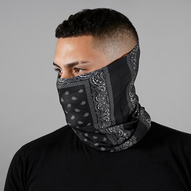 Black Classic Bandana Neck Gaiter Sleefs 0093