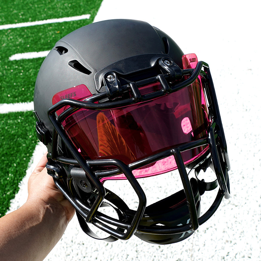 pink tinted visor