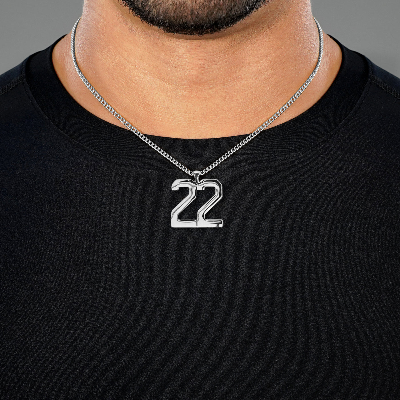 number 22 pendant necklace