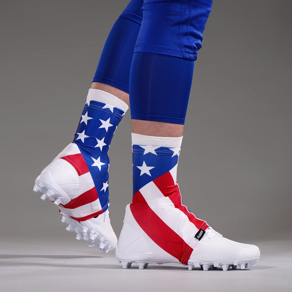 USA American Flag Spats / Cleat Covers 
