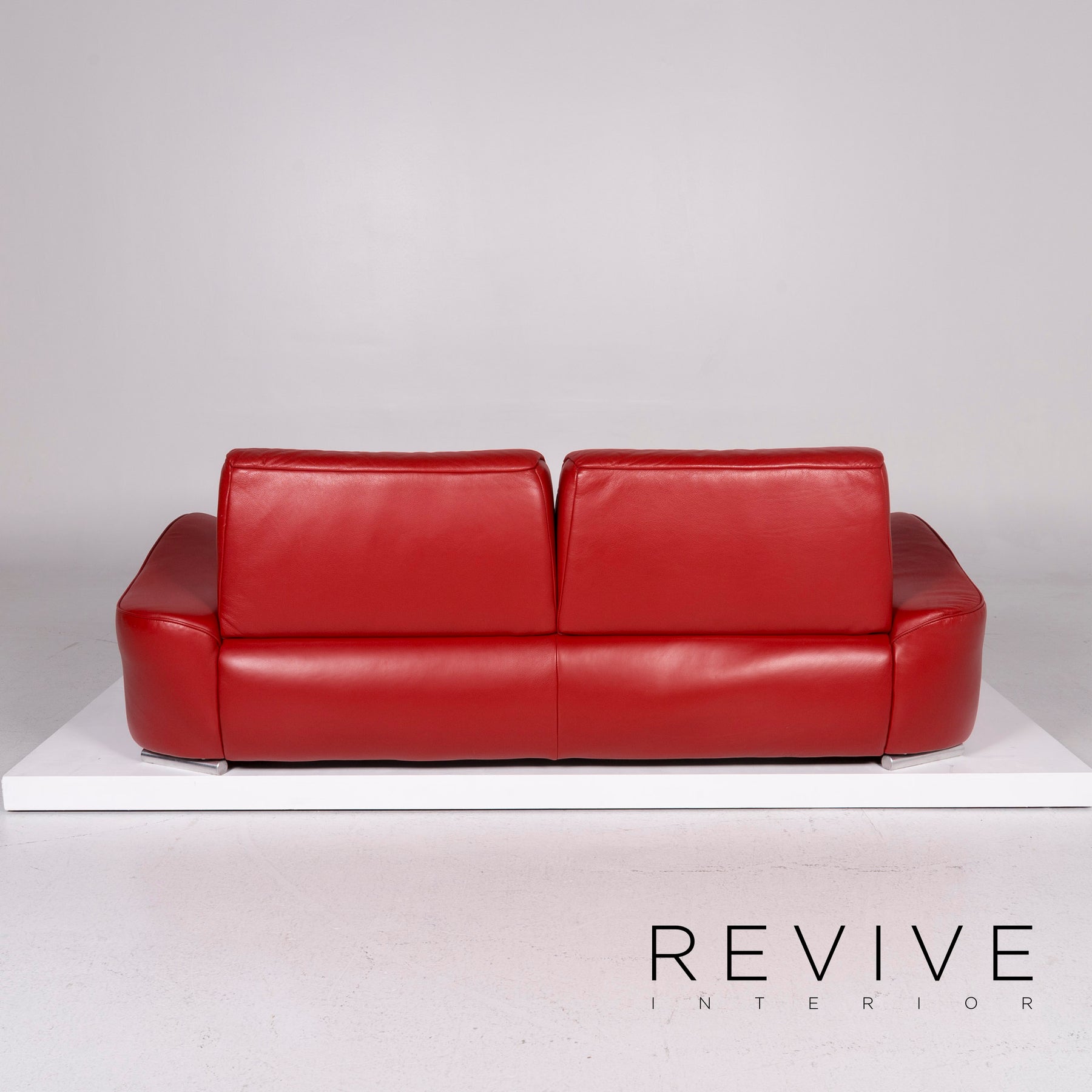 afrikansk bandage kom over Hummel Leder Sofa Rot Zweisitzer Funktion Couch #11142 – Revive