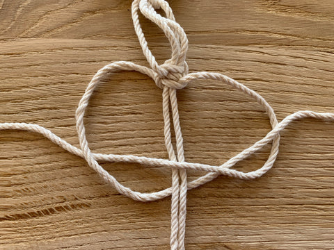 half knot macrame touw