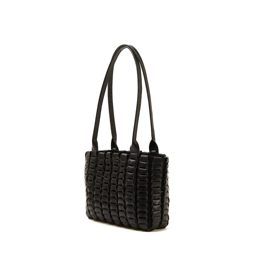 New Basket Bag - Black | Leather Hand Bag | Frances Jaye