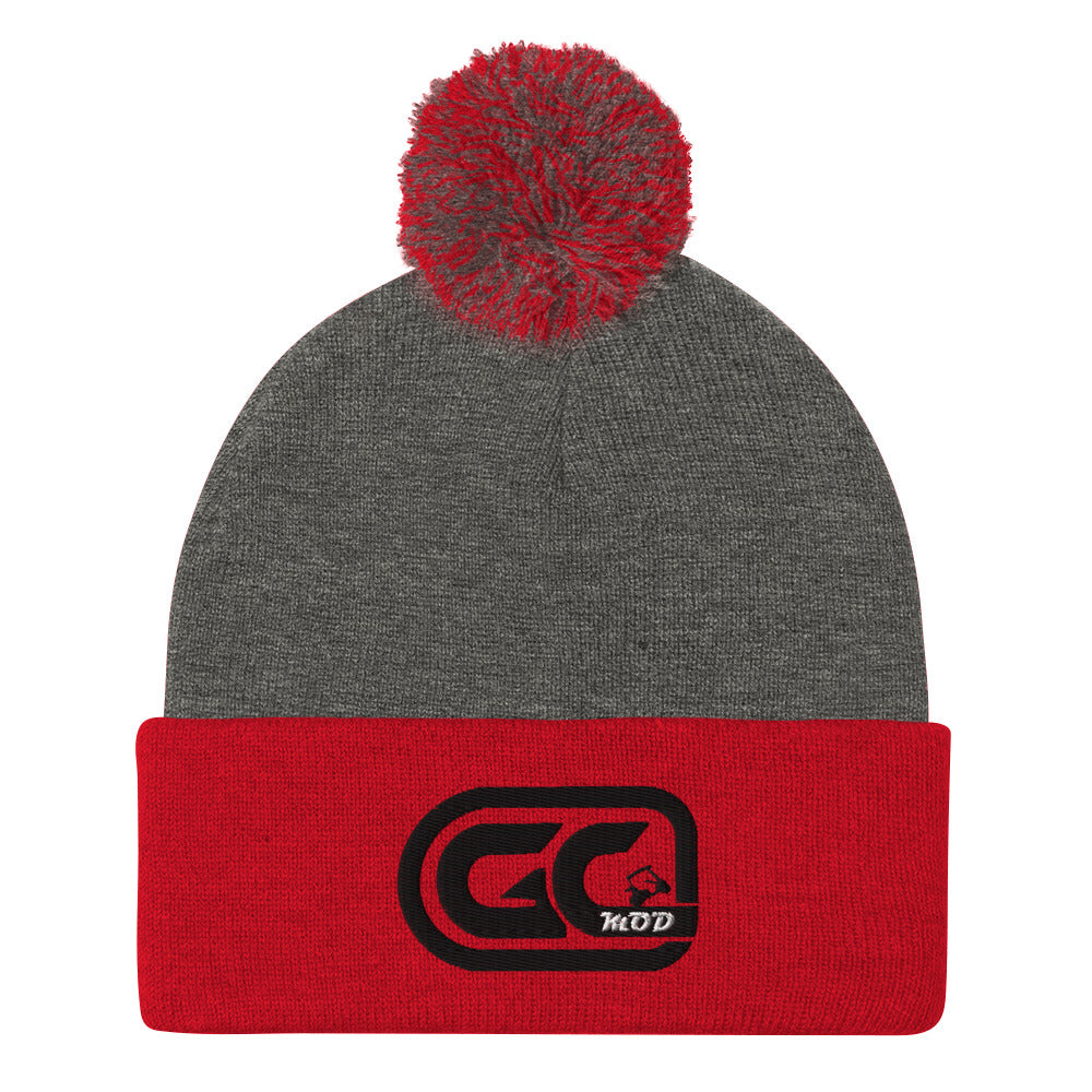 Golf Carts Modified GCMod black logo pom pom beanie