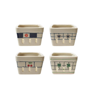 Pattern Berry Basket - Forest + Ash