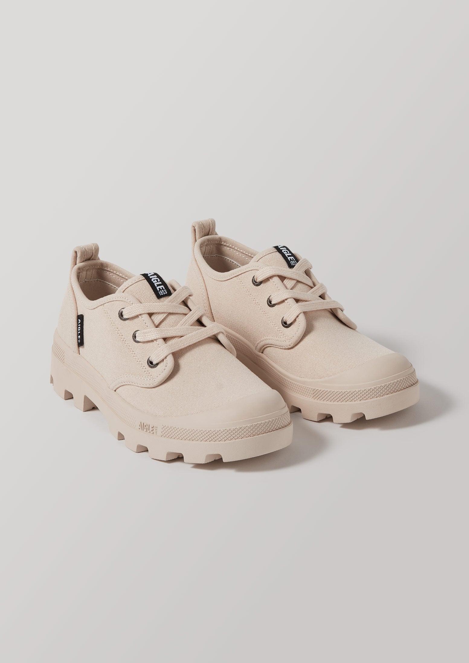 Aigle Organic Cotton Walking Trainers | Clay